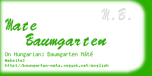 mate baumgarten business card